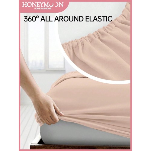 Ultra Soft Solid Color Fitted Sheet - 25cm Deep Pocket