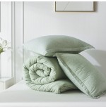 Boho Cationic Dyeing Queen Comforter Set - Luxury All Season Bedding