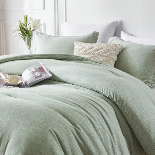 Boho Cationic Dyeing Queen Comforter Set - Luxury All Season Bedding