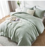 Boho Cationic Dyeing Queen Comforter Set - Luxury All Season Bedding
