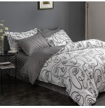 柔软舒适清新涂鸦图案床上用品