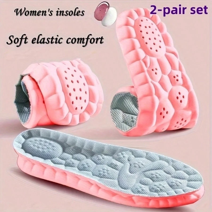 Women's Shock Absorbing Insoles - 2 Pairs Ultra Soft & Breathable