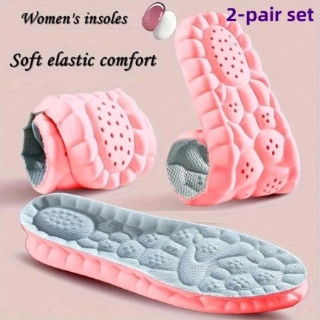 Women's Shock Absorbing Insoles - 2 Pairs Ultra Soft & Breathable