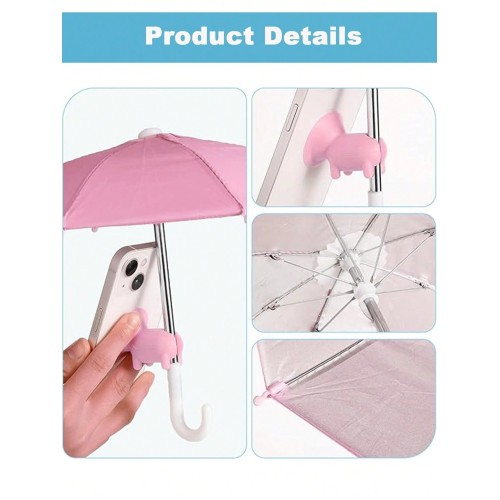 2-Pack Phone Sun Umbrella with Suction Cup - Anti-UV Phone Parasol