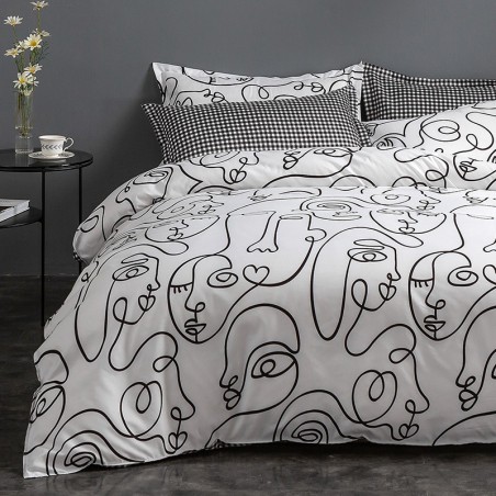 Soft, comfortable, and fresh bedding with graffiti patterns