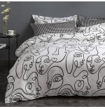 柔软舒适清新涂鸦图案床上用品