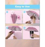 2-Pack Phone Sun Umbrella with Suction Cup - Anti-UV Phone Parasol