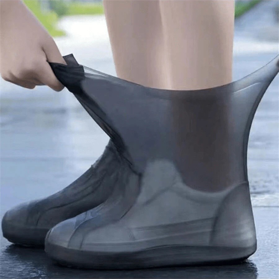 Waterproof Non-Slip Shoe Covers for Men & Women - Reusable Rubber Rain Boots for Outdoor Use
