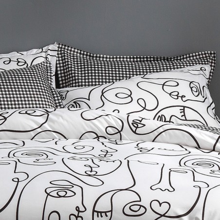 柔软舒适清新涂鸦图案床上用品
