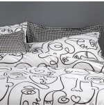 柔软舒适清新涂鸦图案床上用品