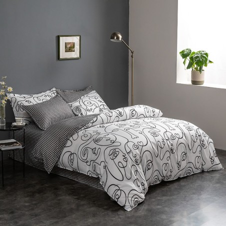 Soft, comfortable, and fresh bedding with graffiti patterns