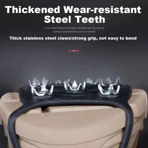 Anti-Slip Ice Cleats - Steel Spike Shoe Covers for Winter Walking