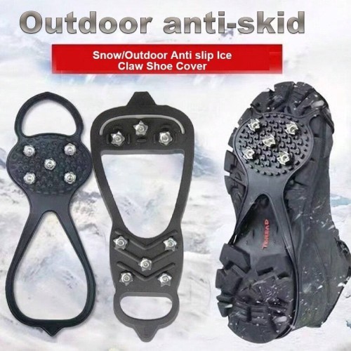 Anti-Slip Ice Cleats - Steel Spike Shoe Covers for Winter Walking