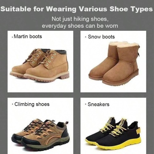 Anti-Slip Ice Cleats - Steel Spike Shoe Covers for Winter Walking