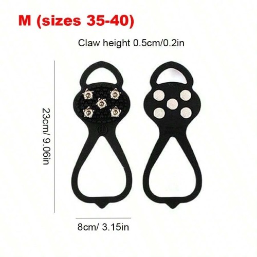 Anti-Slip Ice Cleats - Steel Spike Shoe Covers for Winter Walking