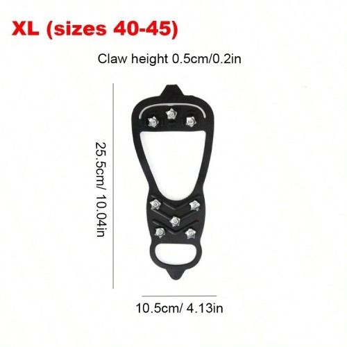 Anti-Slip Ice Cleats - Steel Spike Shoe Covers for Winter Walking