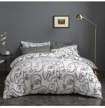 柔软舒适清新涂鸦图案床上用品