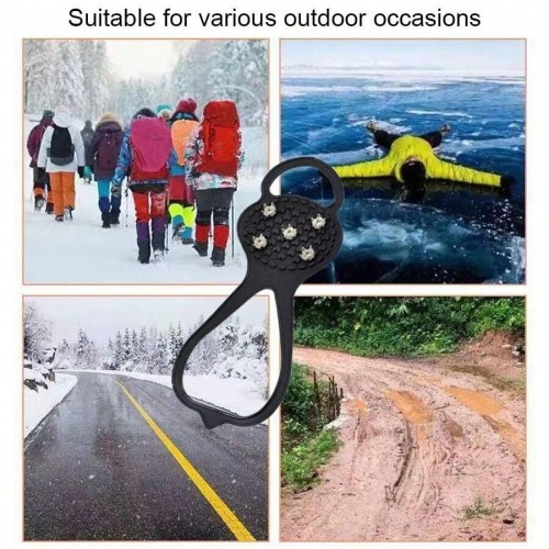 Anti-Slip Ice Cleats - Steel Spike Shoe Covers for Winter Walking