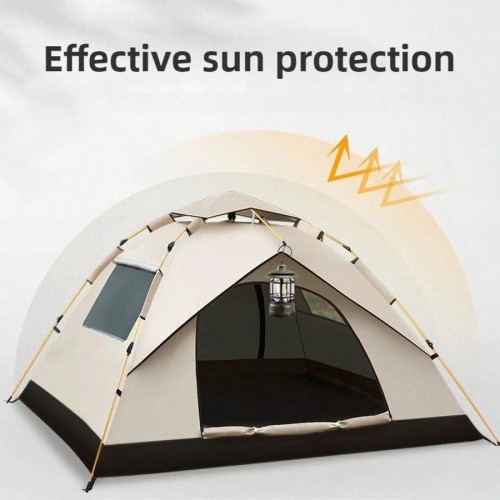 3-4 Person Automatic Pop-Up Tent - 3-Second Setup, Waterproof