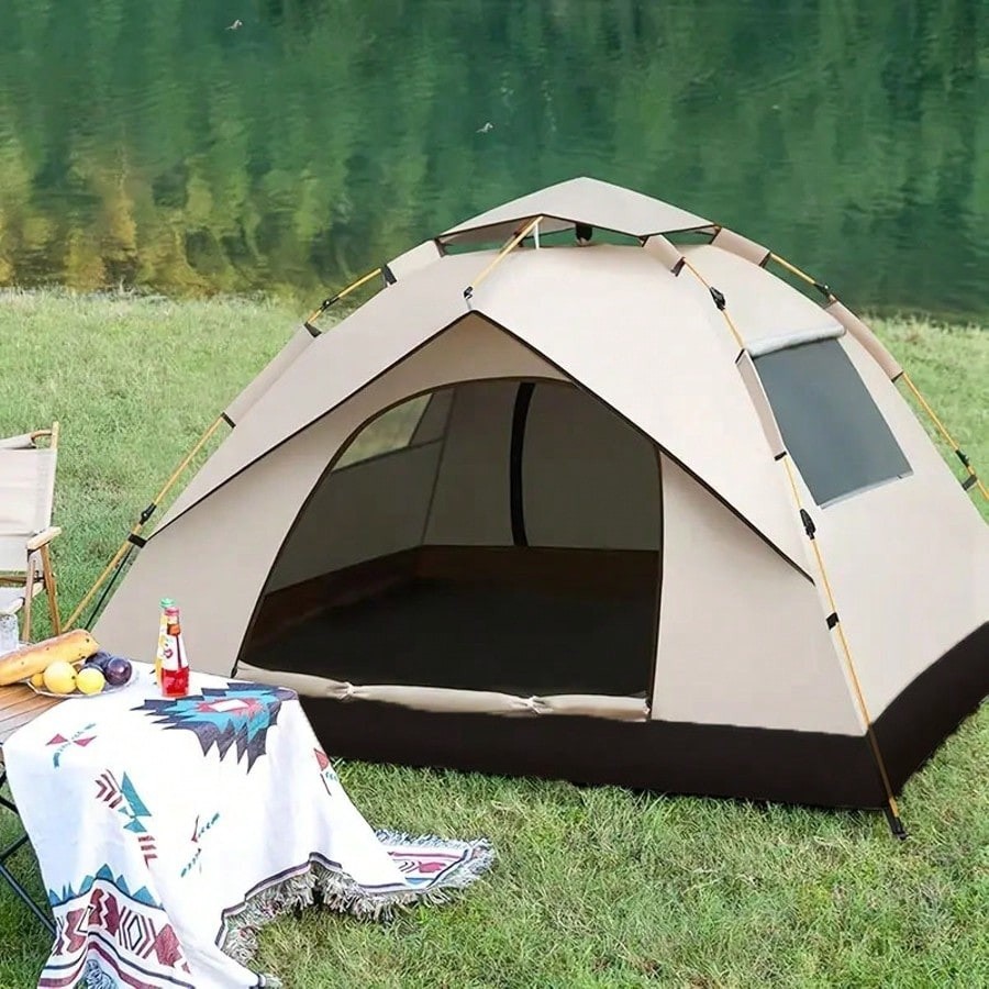 3-4 Person Automatic Pop-Up Tent - 3-Second Setup, Waterproof