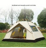 3-4 Person Automatic Pop-Up Tent - 3-Second Setup, Waterproof