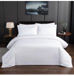 White Cotton Bedding Set, Minimalist Full Cotton Duvet Cover Pillowcase 4-Piece Bed Set
