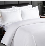 White Cotton Bedding Set, Minimalist Full Cotton Duvet Cover Pillowcase 4-Piece Bed Set