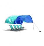 Wind-Powered Beach Canopy - 150 Sq Ft Shade, 3-Min Setup