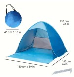 Instant Pop-Up Beach & Camping Tent - Spacious Triangle Shade Shelter