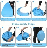 Instant Pop-Up Beach & Camping Tent - Spacious Triangle Shade Shelter