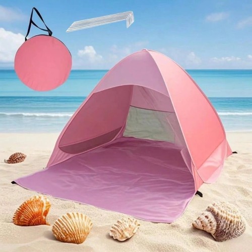 Instant Pop-Up Beach & Camping Tent - Spacious Triangle Shade Shelter