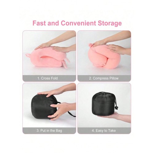 Adjustable Memory Foam Travel Neck Pillow - Airplane, Car & Home