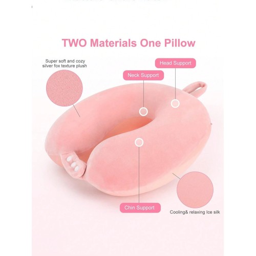 Adjustable Memory Foam Travel Neck Pillow - Airplane, Car & Home