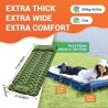 Ultralight Inflatable Sleeping Pad with Built-In Pillow & Foot Pump - Compact Camping Mat for Backpacking, Hiking, Travel