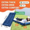 Ultralight Inflatable Sleeping Pad with Built-In Pillow & Foot Pump - Compact Camping Mat for Backpacking, Hiking, Travel
