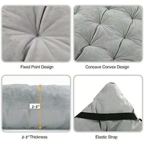 2-Pack Velvet Cot Pads 75x28 Inch - Extra Thick Mattress with Straps