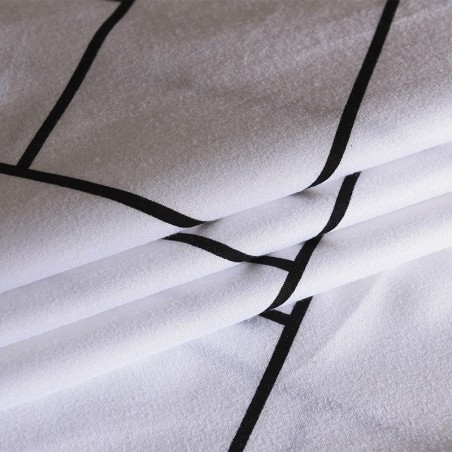 Classic Light Luxury Checkered Black and White Bedding