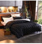 Classic Light Luxury Checkered Black and White Bedding