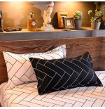 Classic Light Luxury Checkered Black and White Bedding