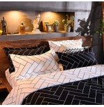 Classic Light Luxury Checkered Black and White Bedding