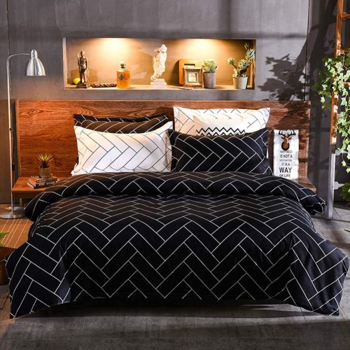 Classic Light Luxury Checkered Black and White Bedding