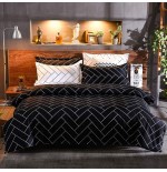 Classic Light Luxury Checkered Black and White Bedding