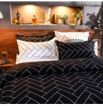 Classic Light Luxury Checkered Black and White Bedding
