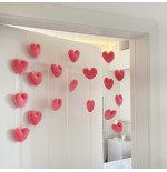 Pink Star & Bow Plush Door Curtain, Hole-Free Cute Girly Room Decoration Hanging Curtain