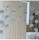 Pink Star & Bow Plush Door Curtain, Hole-Free Cute Girly Room Decoration Hanging Curtain