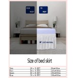 Solid Color Elastic Bed Skirt - Ruffled Anti-Dust Cover for Queen Size Beds