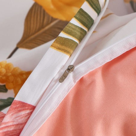 热带花卉床品套装 波西米亚风格植物棕榈叶被套套装含枕套