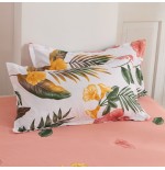 Tropical Floral Bedding Set  Boho Botanical Palm Leaves Duvet Cover Set with Pillowcases,