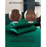 2/3pcs Black Satin Fitted Sheet Set – Silky Soft 11.8" Deep Pocket Bedding (1 Sheet + 1/2 Pillowcases)