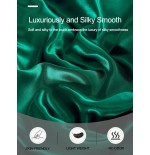 2/3pcs Black Satin Fitted Sheet Set – Silky Soft 11.8" Deep Pocket Bedding (1 Sheet + 1/2 Pillowcases)